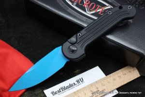Автоматический нож с кнопкой Turquoise - Jedi Knight Microtech LUDT JK Blue Standart 135-1JK